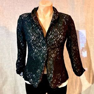 Wet Seal Black lace button blazer. XL